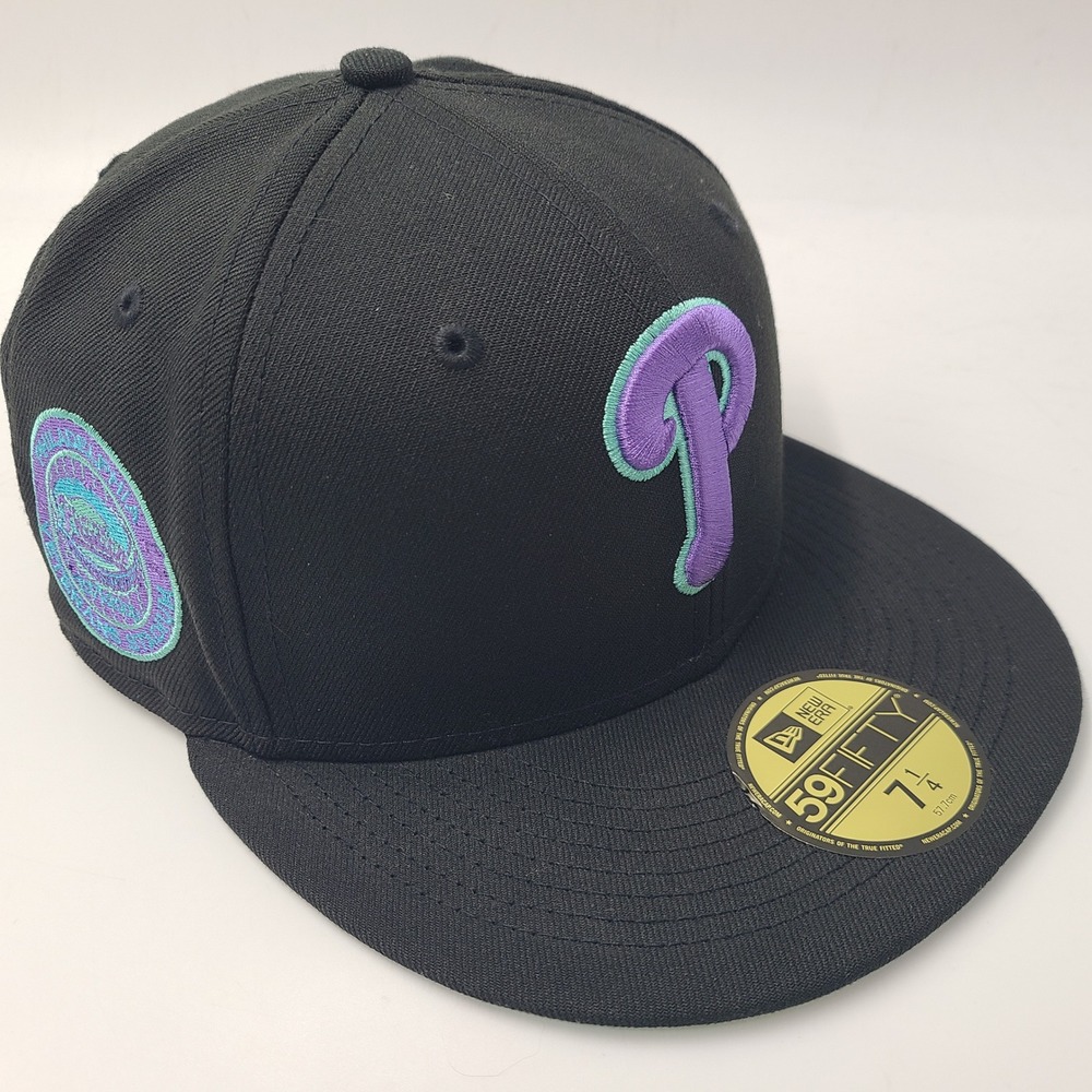 Philadelphia Phillies Hat Fitted 7 1/4 New Era 59Fifty‎ Veterans Stadium Patch
